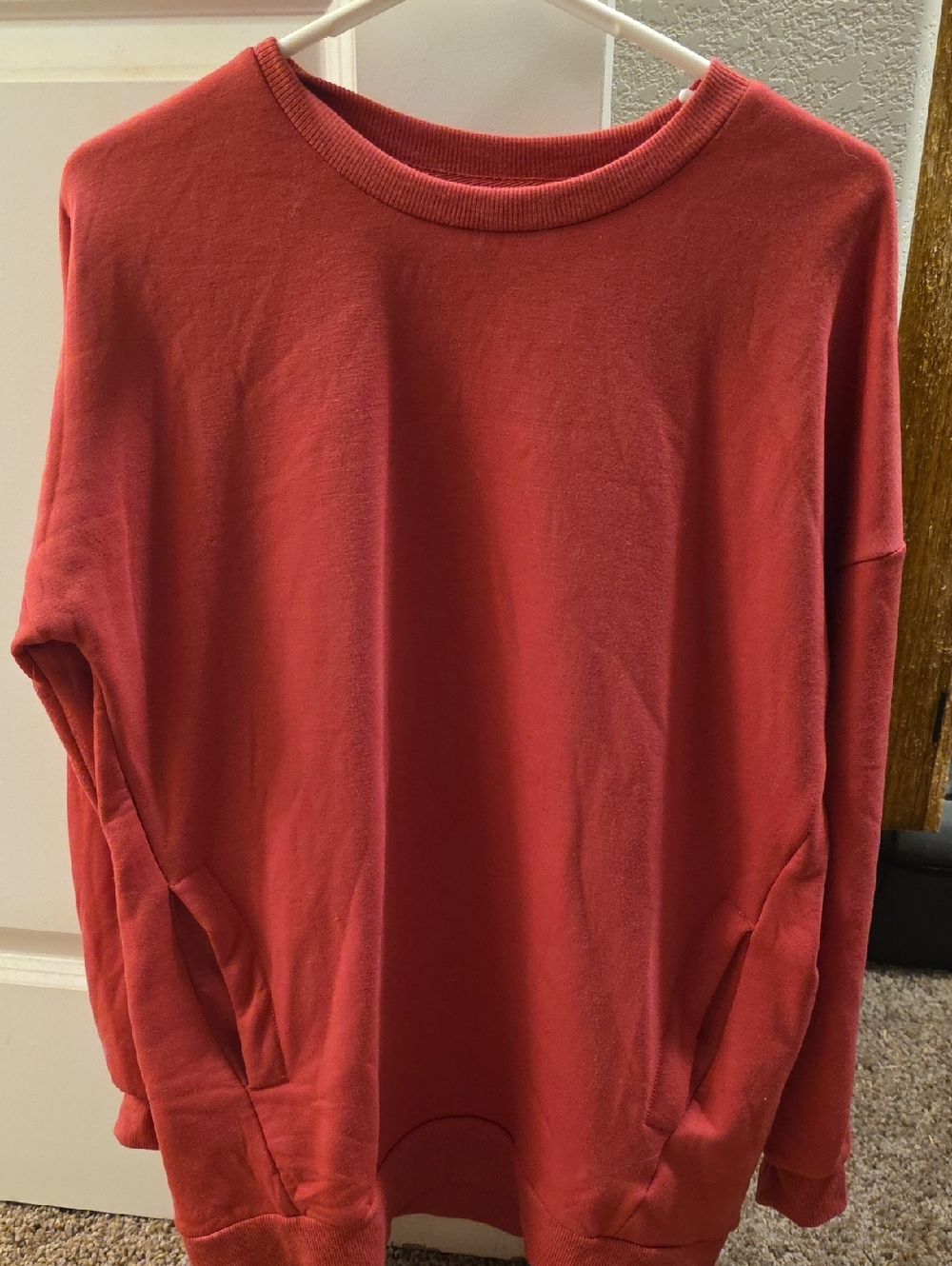 Womens Pink Crewneck Sweater - Classic Casual Pullover